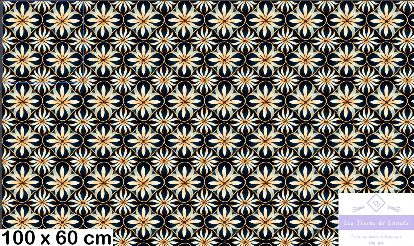 Tissu au mètre 431 forme geométrique - Disponible en 9 matières - Vendu par multiple de 50 cm