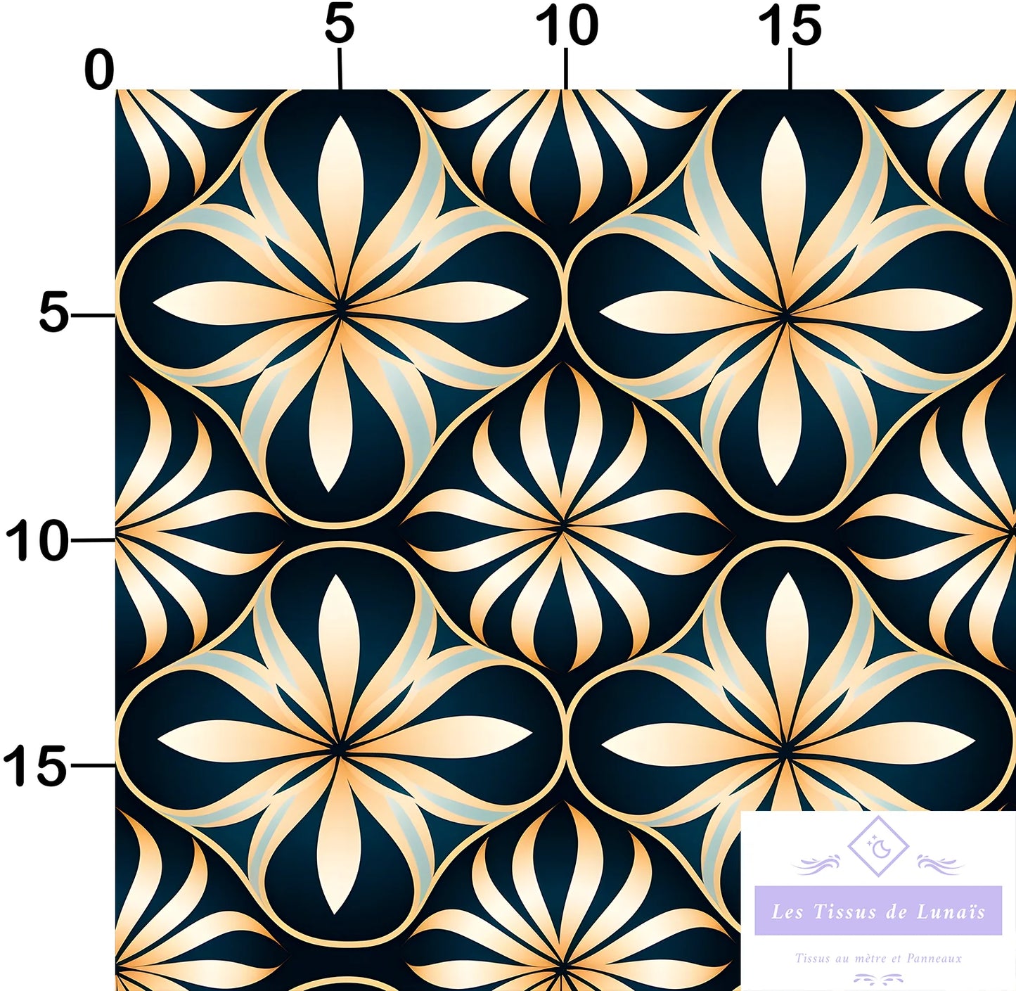 Tissu au mètre 431 forme geométrique - Disponible en 9 matières - Vendu par multiple de 50 cm