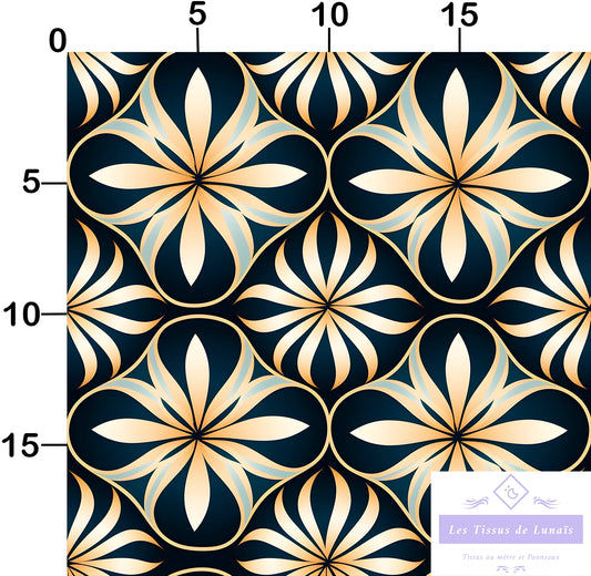 Tissu au mètre 431 forme geométrique - Disponible en 9 matières - Vendu par multiple de 50 cm
