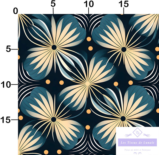 Tissu au mètre 432 forme geométrique - Disponible en 9 matières - Vendu par multiple de 50 cm