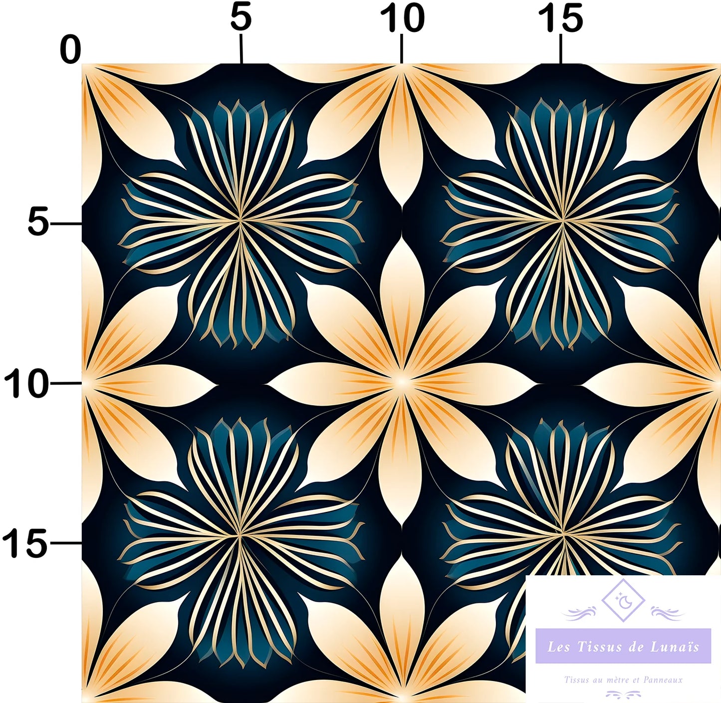 Tissu au mètre 433 forme geométrique - Disponible en 9 matières - Vendu par multiple de 50 cm