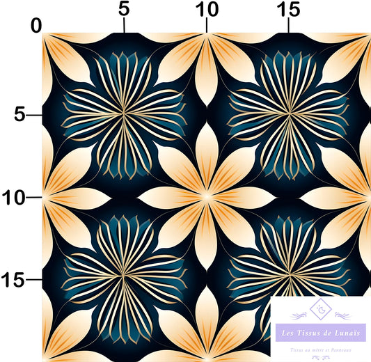 Tissu au mètre 433 forme geométrique - Disponible en 9 matières - Vendu par multiple de 50 cm