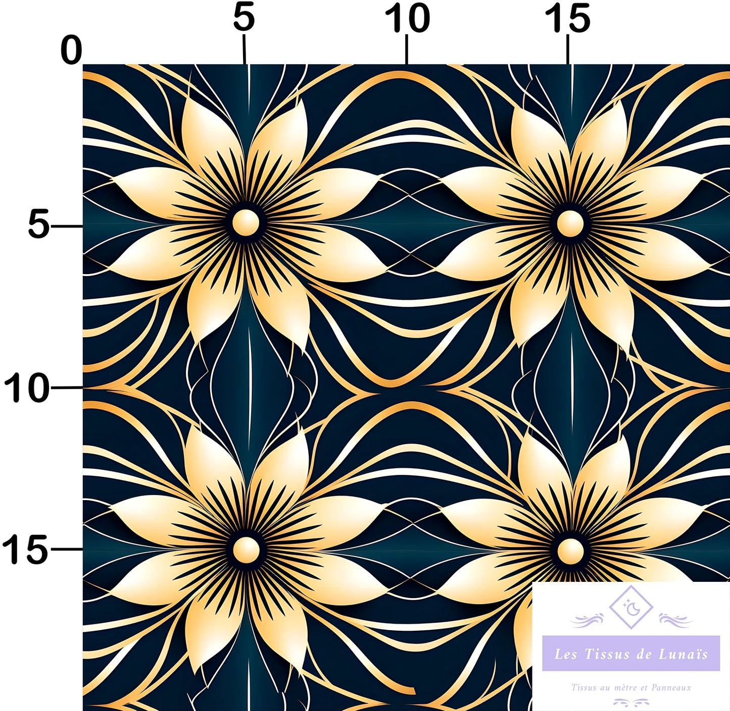 Tissu au mètre 434 forme geométrique - Disponible en 9 matières - Vendu par multiple de 50 cm