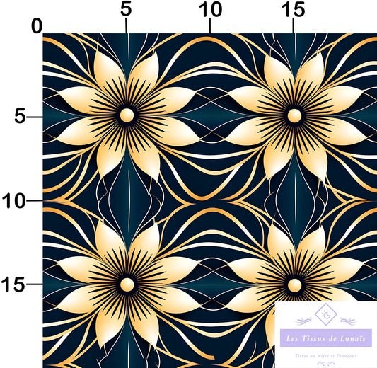 Tissu au mètre 434 forme geométrique - Disponible en 9 matières - Vendu par multiple de 50 cm