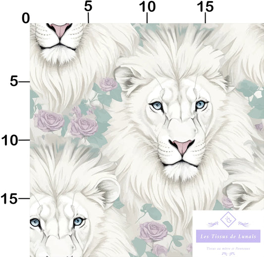 Tissu au mètre 44 lions - Disponible en 9 matières - Vendu par multiple de 50 cm