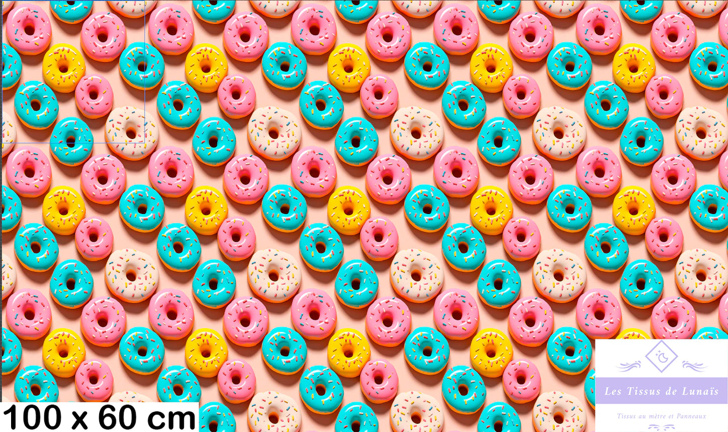 Tissu au mètre 453 3d macaron - Disponible en 9 matières - Vendu par multiple de 50 cm