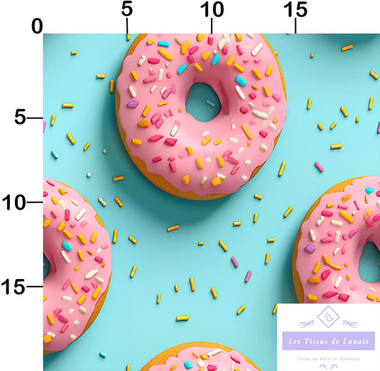 Tissu au mètre 454 3d macaron - Disponible en 9 matières - Vendu par multiple de 50 cm