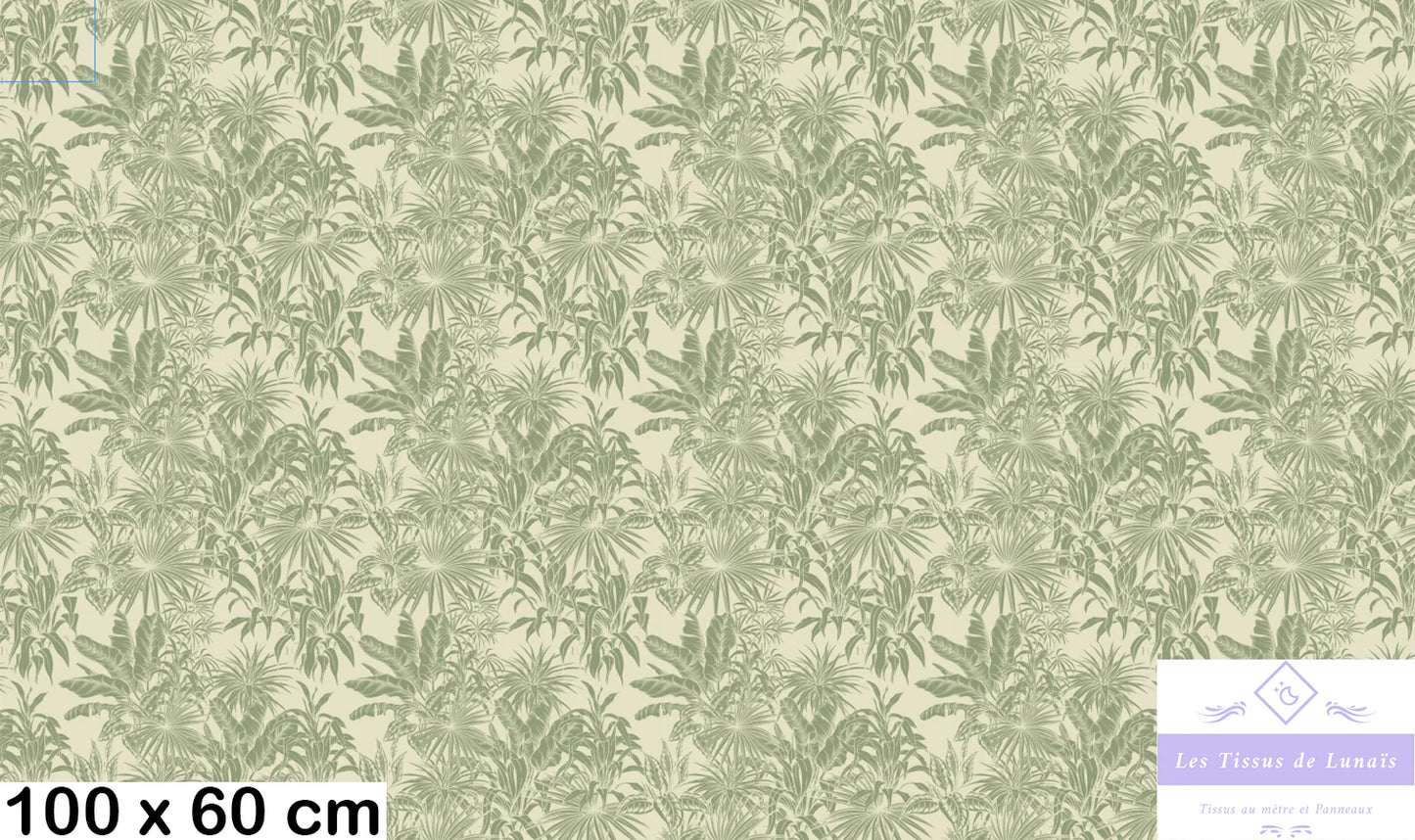 Tissu 468 feuillage luxuriant au mètre - Disponible en 9 matières - Vendu par multiple de 50 cm