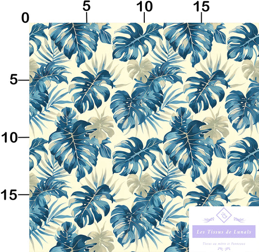 Tissu 470 feuillage luxuriant au mètre - Disponible en 9 matières - Vendu par multiple de 50 cm