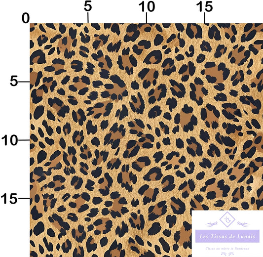 Tissu 472 leopard au mètre - Disponible en 9 matières - Vendu par multiple de 50 cm