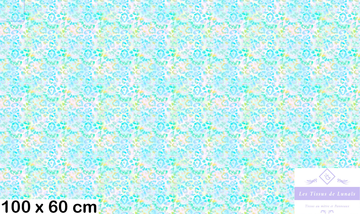 Tissu 474 leopard pastel au mètre - Disponible en 9 matières - Vendu par multiple de 50 cm