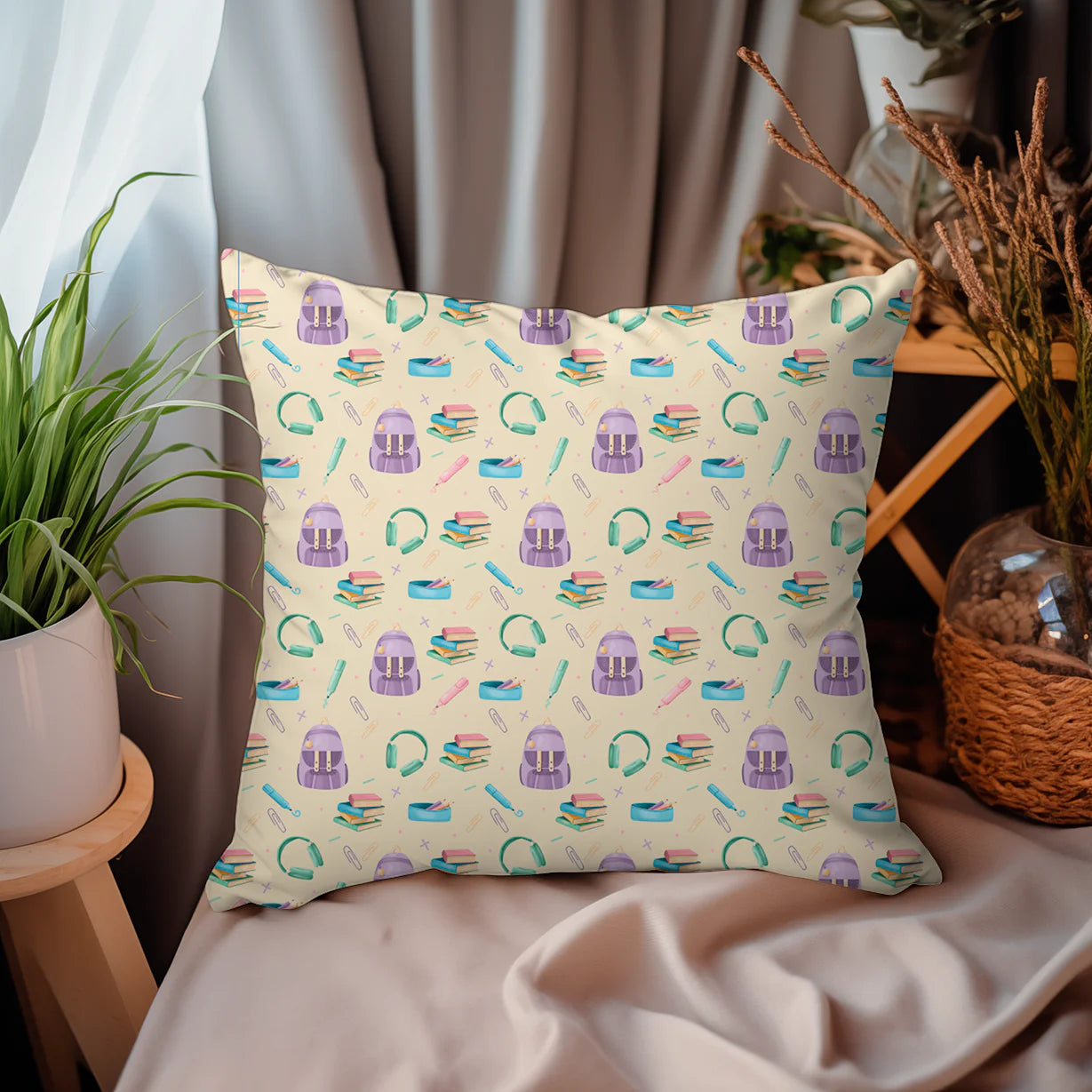 Tissu 476 école, scolaire, maîtresse, maître, ATSEM, au mètre - Disponible en 9 matières - Vendu par multiple de 50 cm
