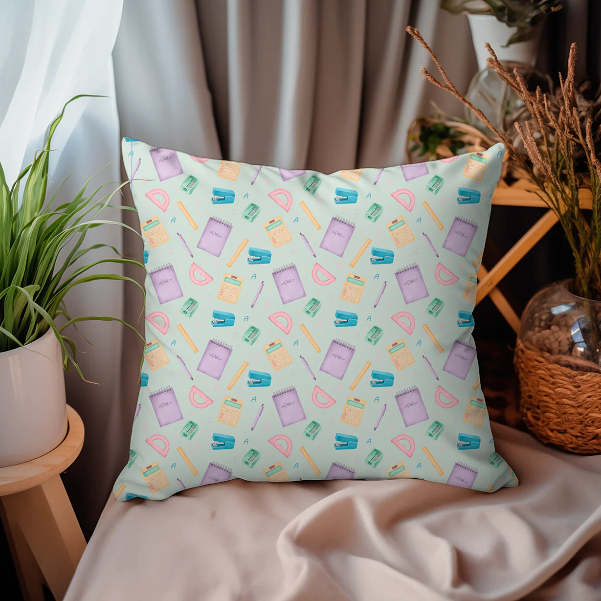 Tissu 481 école, scolaire, maîtresse, maître, ATSEM, au mètre - Disponible en 9 matières - Vendu par multiple de 50 cm