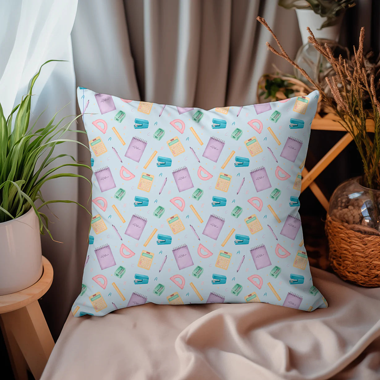 Tissu 482 école, scolaire, maîtresse, maître, ATSEM, au mètre - Disponible en 9 matières - Vendu par multiple de 50 cm