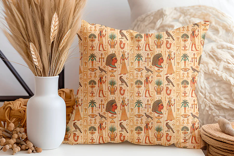 Tissu 498 au mètre Égypte antique – Motifs hiéroglyphes, œil d'Horus, ankh, faucons
🎨 Couleurs dorées et vertes – Fond beige effet parchemin – Style historique et mystique - Disponible en 9 matières - Vendu par multiple de 50 cm