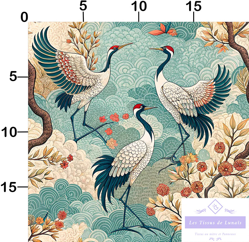 Tissu 509 au mètre grue japonaise – Motif oiseau élégant et nature asiatique
🌸 Style zen et raffiné – Branches fleuries, bambous, feuillage exotique - Disponible en 9 matières - Vendu par multiple de 50 cm
