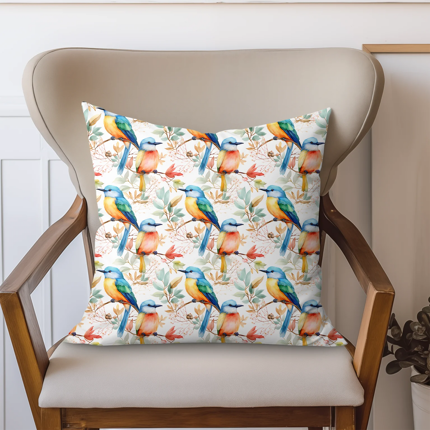 Tissu au mètre 54 oiseaux - Disponible en 9 matières - Vendu par multiple de 50 cm
