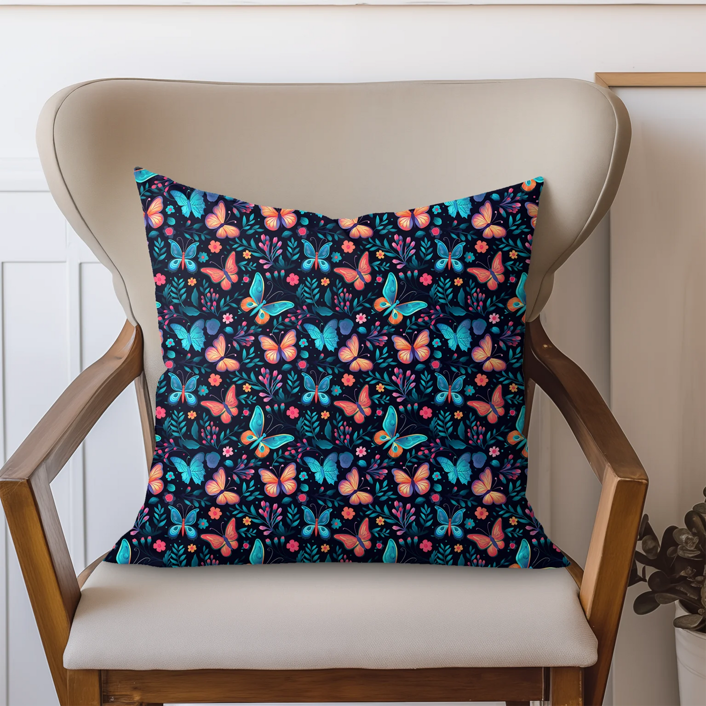 Tissu au mètre 58 papillons - Disponible en 9 matières - Vendu par multiple de 50 cm
