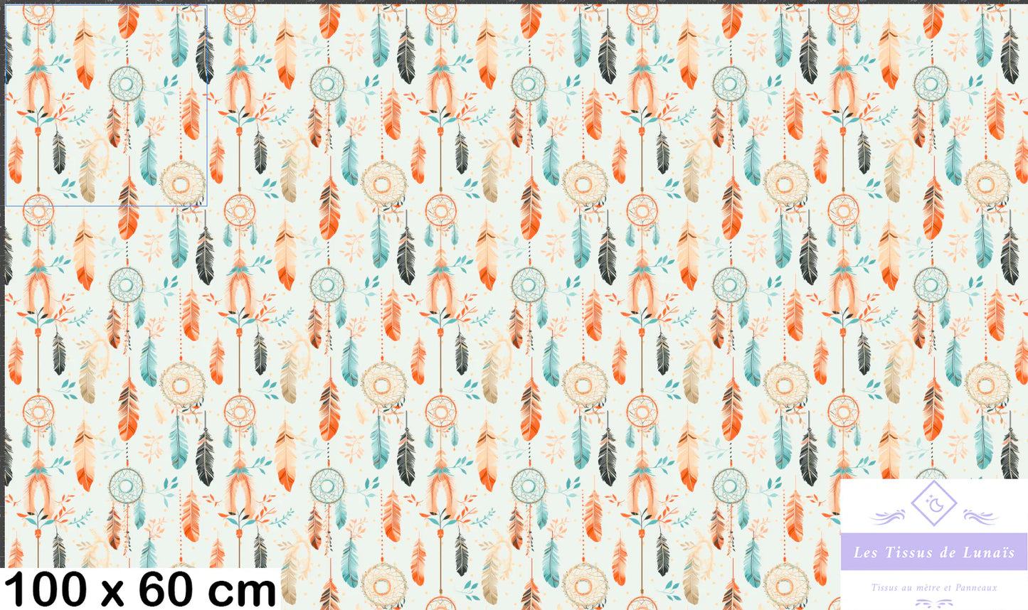 Tissu au mètre 68 attrape rêve - Disponible en 9 matières - Vendu par multiple de 50 cm