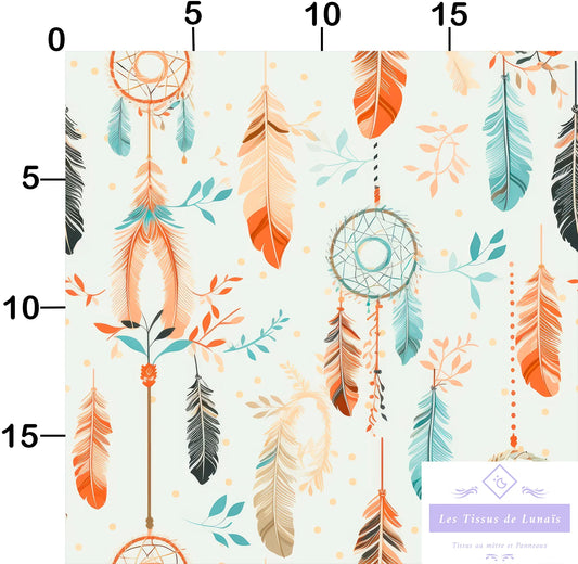 Tissu au mètre 68 attrape rêve - Disponible en 9 matières - Vendu par multiple de 50 cm