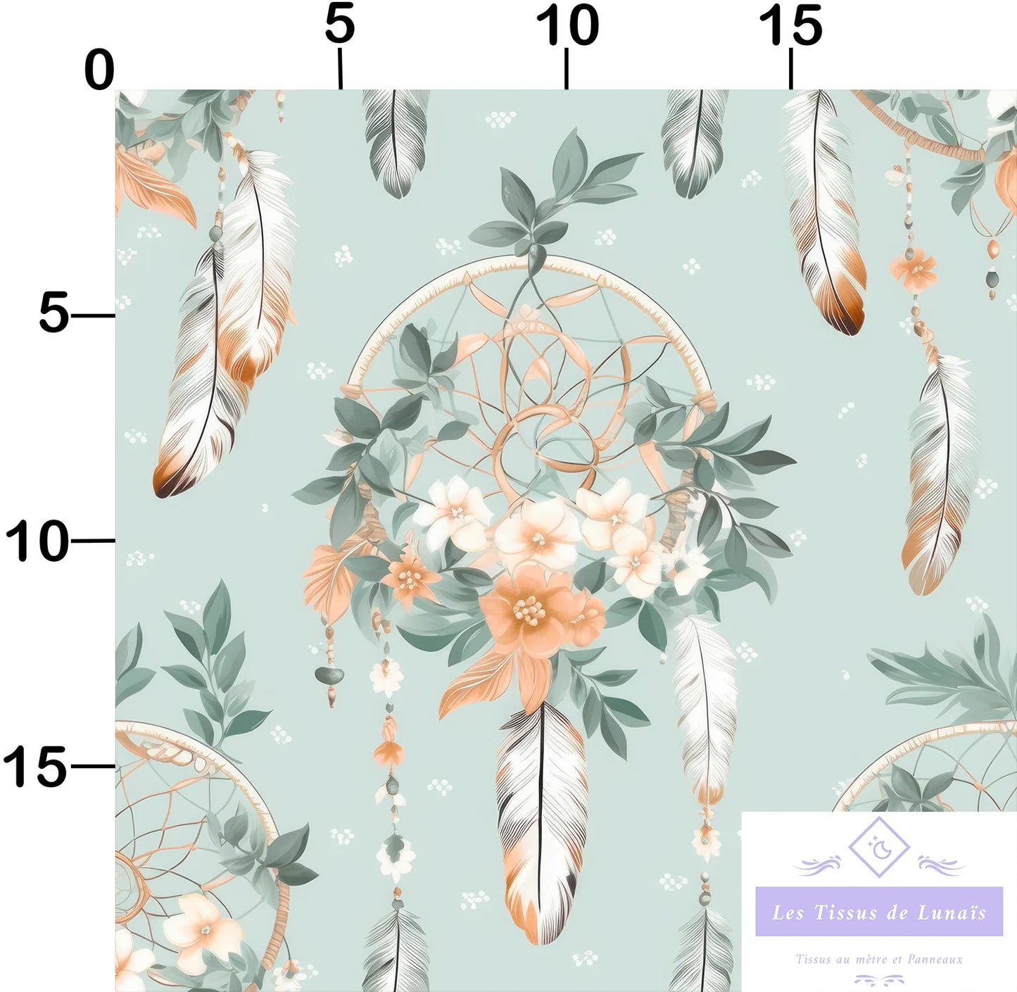 Tissu au mètre 69 attrape rêve - Disponible en 9 matières - Vendu par multiple de 50 cm