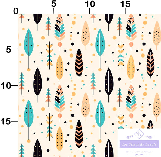 Tissu au mètre 72 boho - Disponible en 9 matières - Vendu par multiple de 50 cm