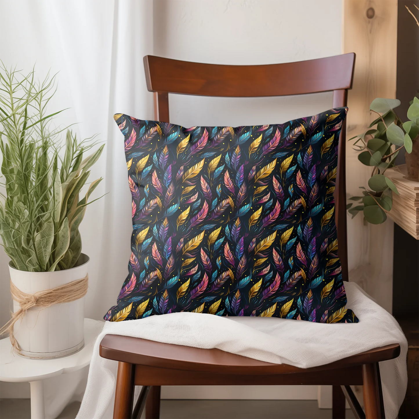 Tissu au mètre 74 plumes - Disponible en 9 matières - Vendu par multiple de 50 cm