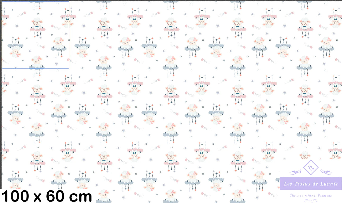 Tissu au mètre 83 enfant fille - Disponible en 9 matières - Vendu par multiple de 50 cm