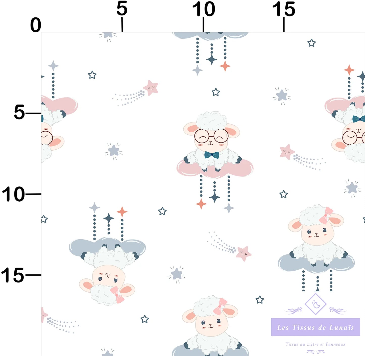 Tissu au mètre 83 enfant fille - Disponible en 9 matières - Vendu par multiple de 50 cm